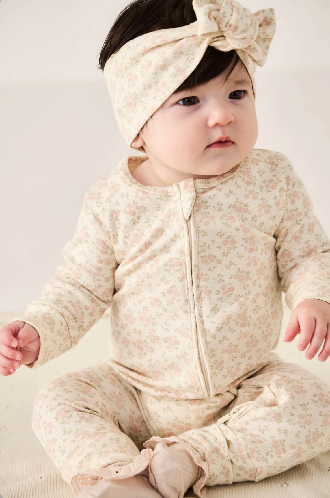 Organic Cotton Frankie Onepiece - Rosalie Floral Mauve