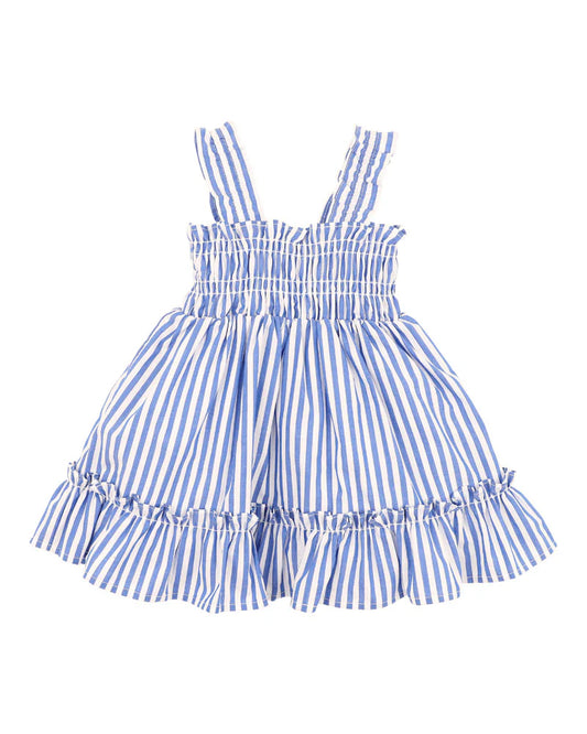 SUMMER VACAY BLUE STRIPE DRESS
