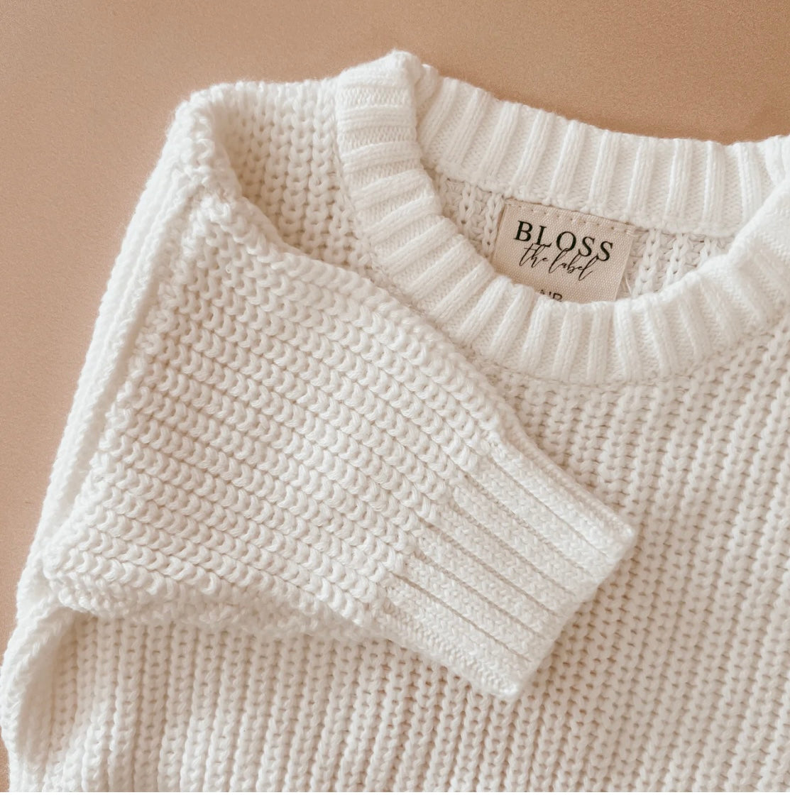 Mini Knit Sweater | Milk | Newborn