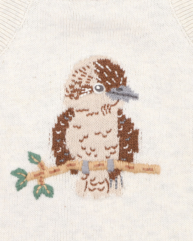 Australiana Organic Kookaburra Knit Bodysuit
