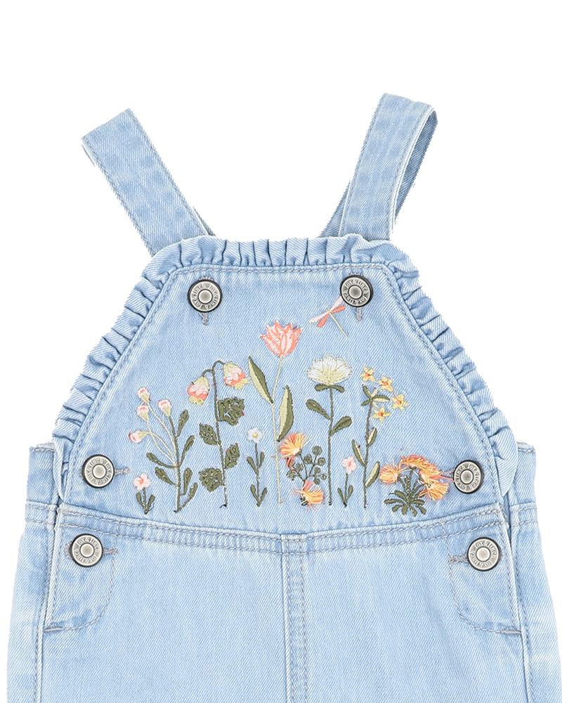BOTANICA EMBROIDERED OVERALLS 3-5 YRS
