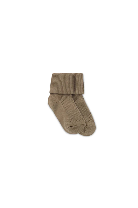 Classic Rib Sock - Balm - Newborn