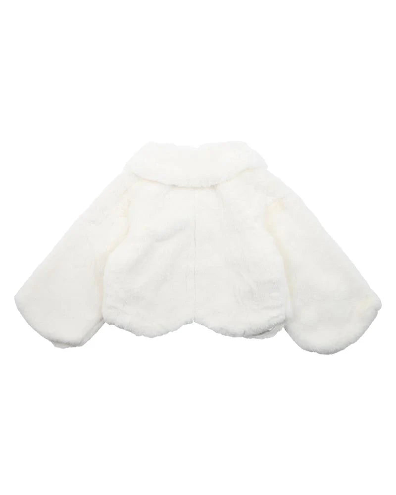 PETAL FAUX FUR JACKET 3-7 YRS