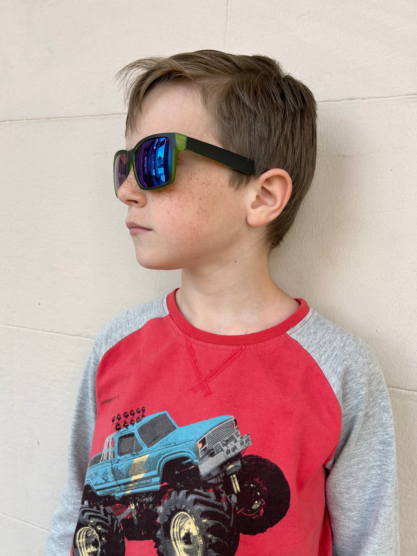 Kids Green Reflector Sunnies