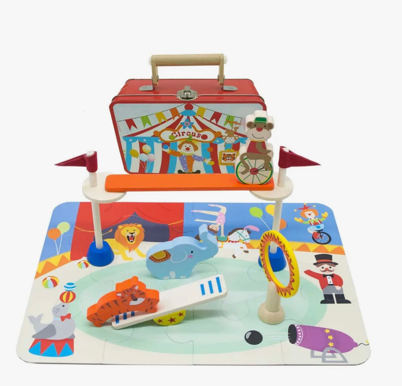 Circus Play Set With Puzzle Tin