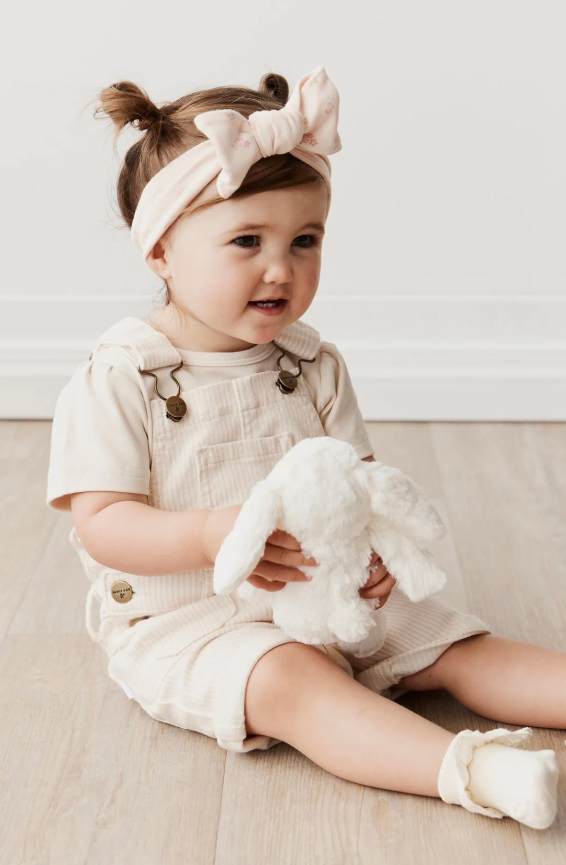 Chase Short Overall - Powder Pink/Egret