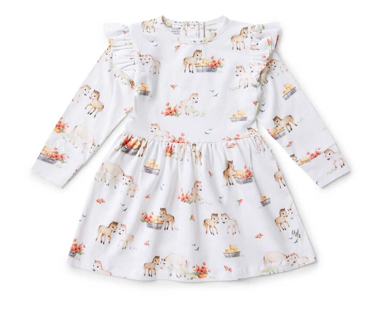 Pony Pals Long Sleeve Organic Dress