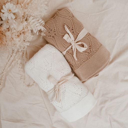 Heirloom Willow Knit Blanket | 100% Cotton