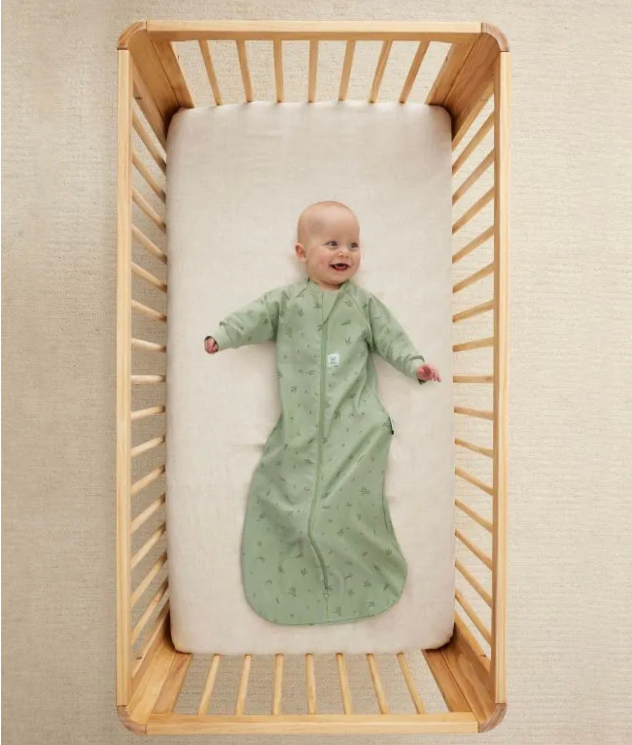 Jersey Sleeping Bag 1.0 TOG Sleeved - Willow - 3-12M