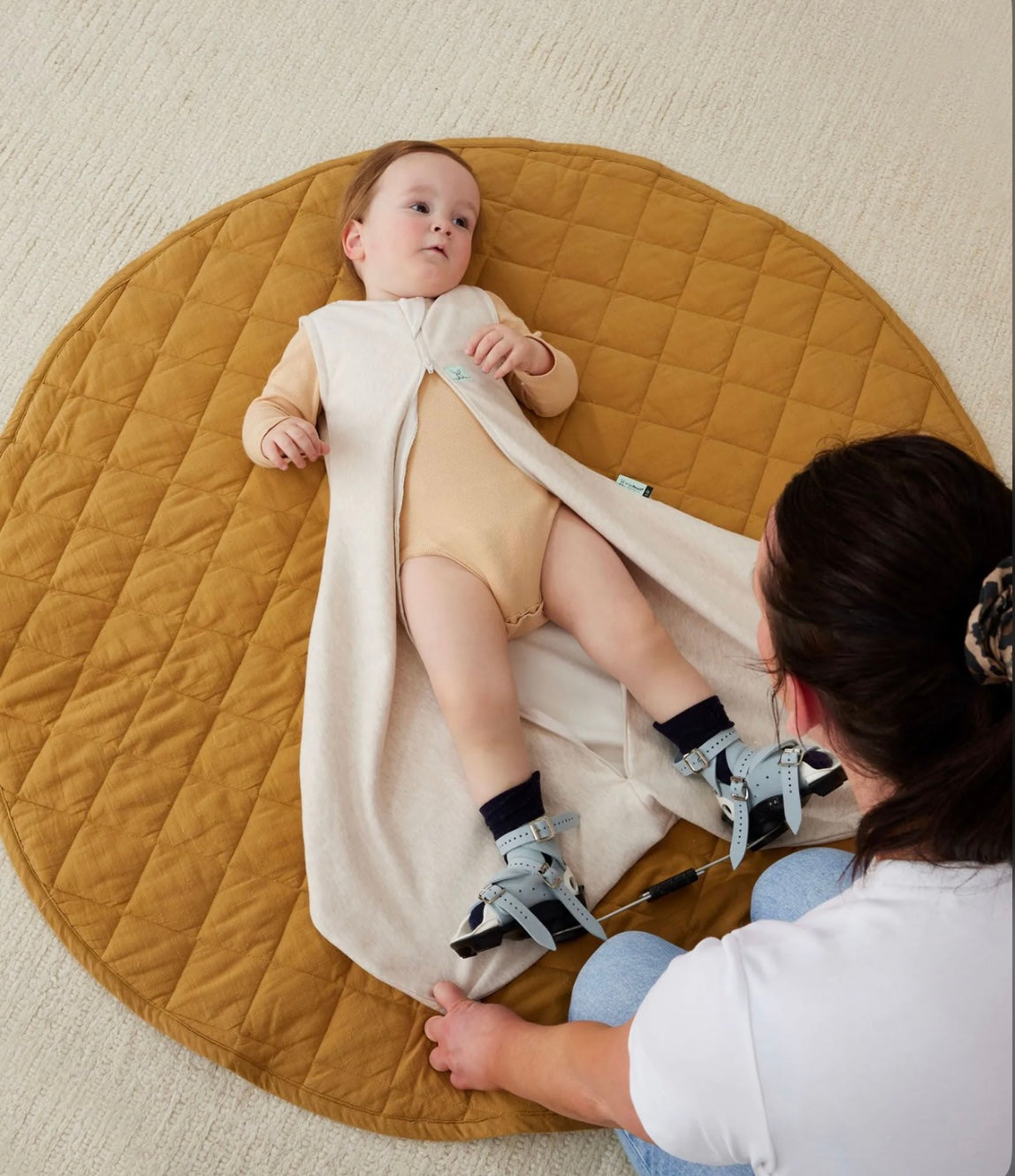 Hip Harness Jersey Sleeping Bag 1.0 TOG - Oatmeal Marle