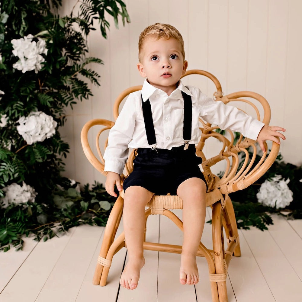 Bradley Boys Suspenders - Navy - One Size