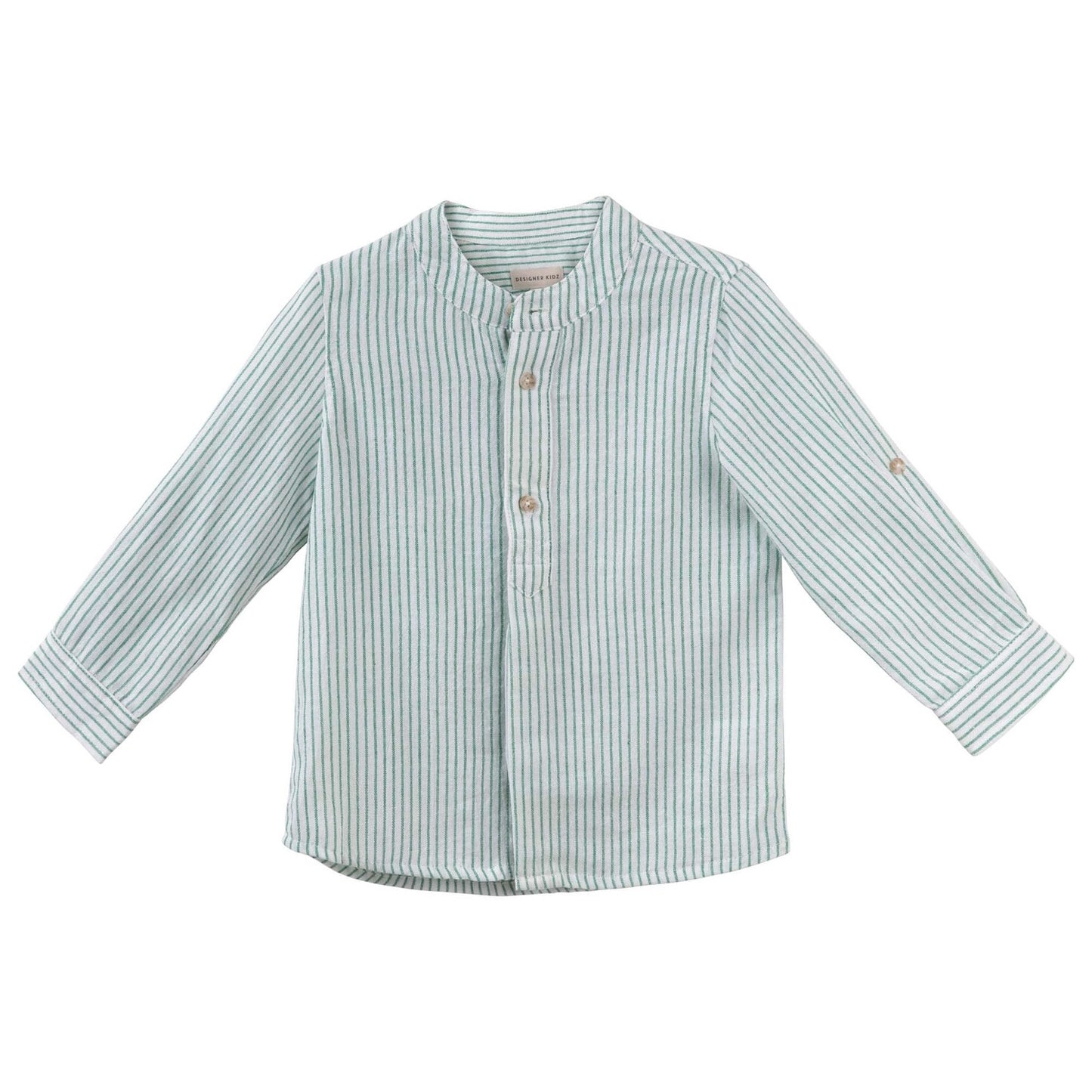 Luca L/S Button Shirt - Green Stripe