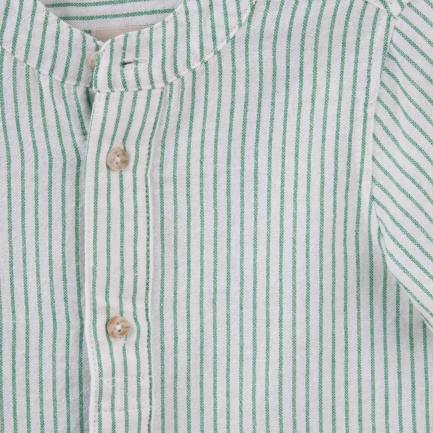 Luca L/S Button Shirt - Green Stripe