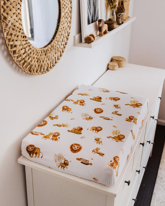 Lion Bassinet Sheet | Change Pad Cover