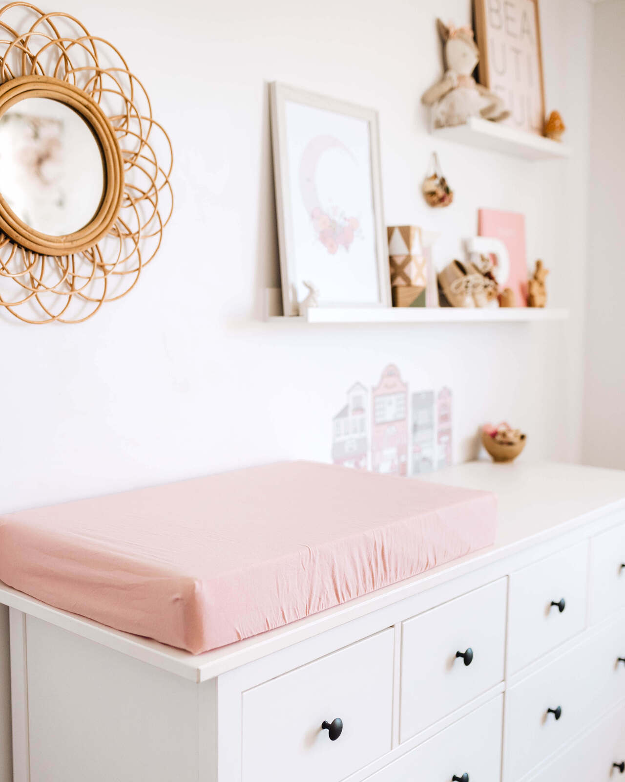 Lullaby Pink Bassinet Sheet | Change Pad Cover