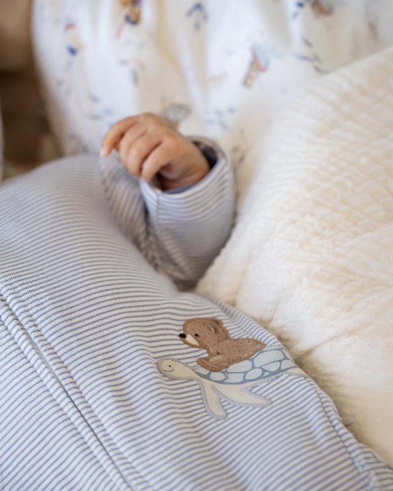 Axel Stripe Organic LS Zipsuit