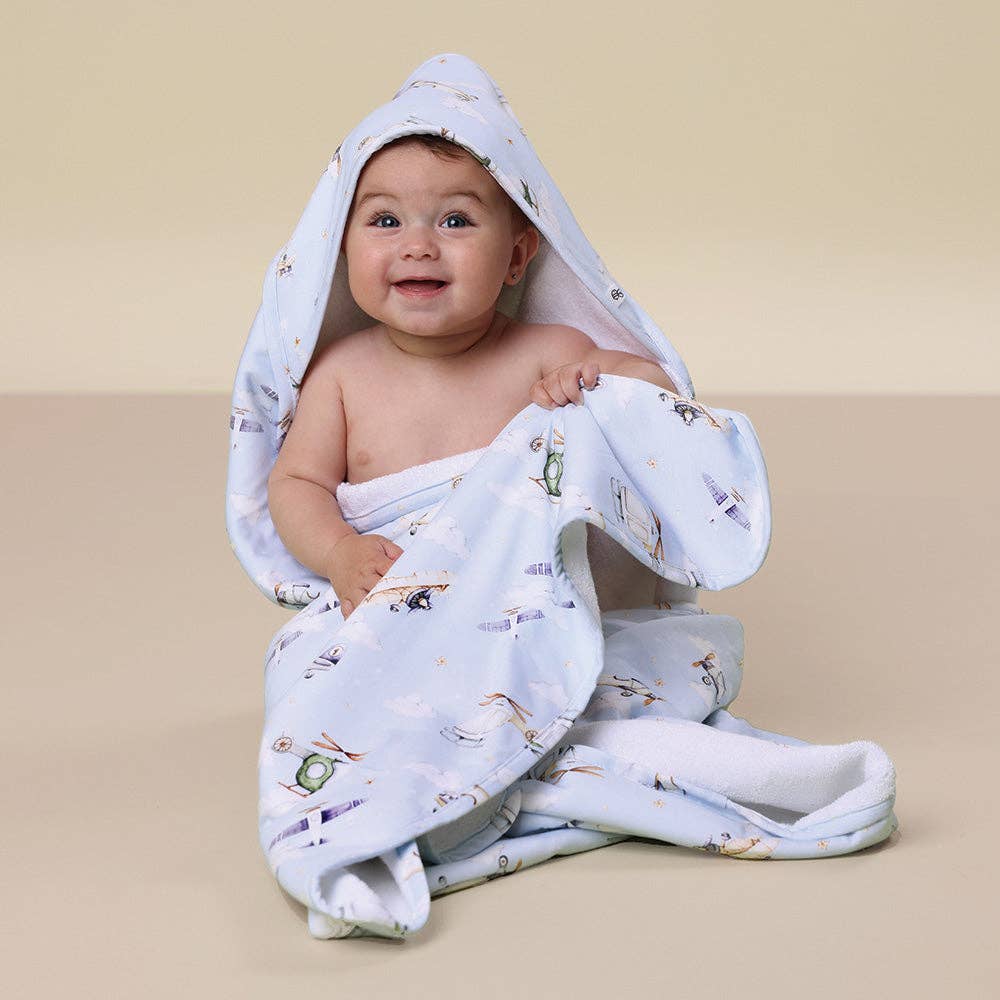 Taking Flight Organic Hooded Baby Towel