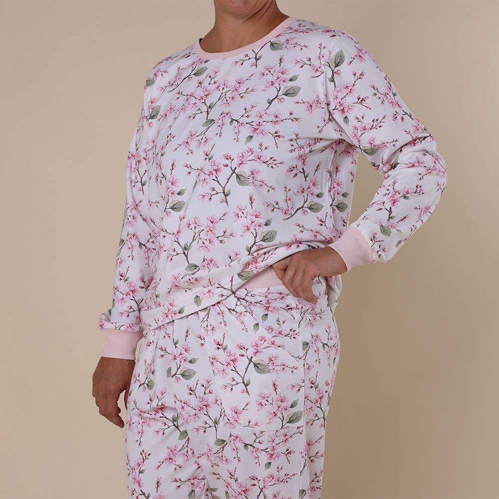 Cherry Blossom Organic Womens Long Sleeve PJ Set