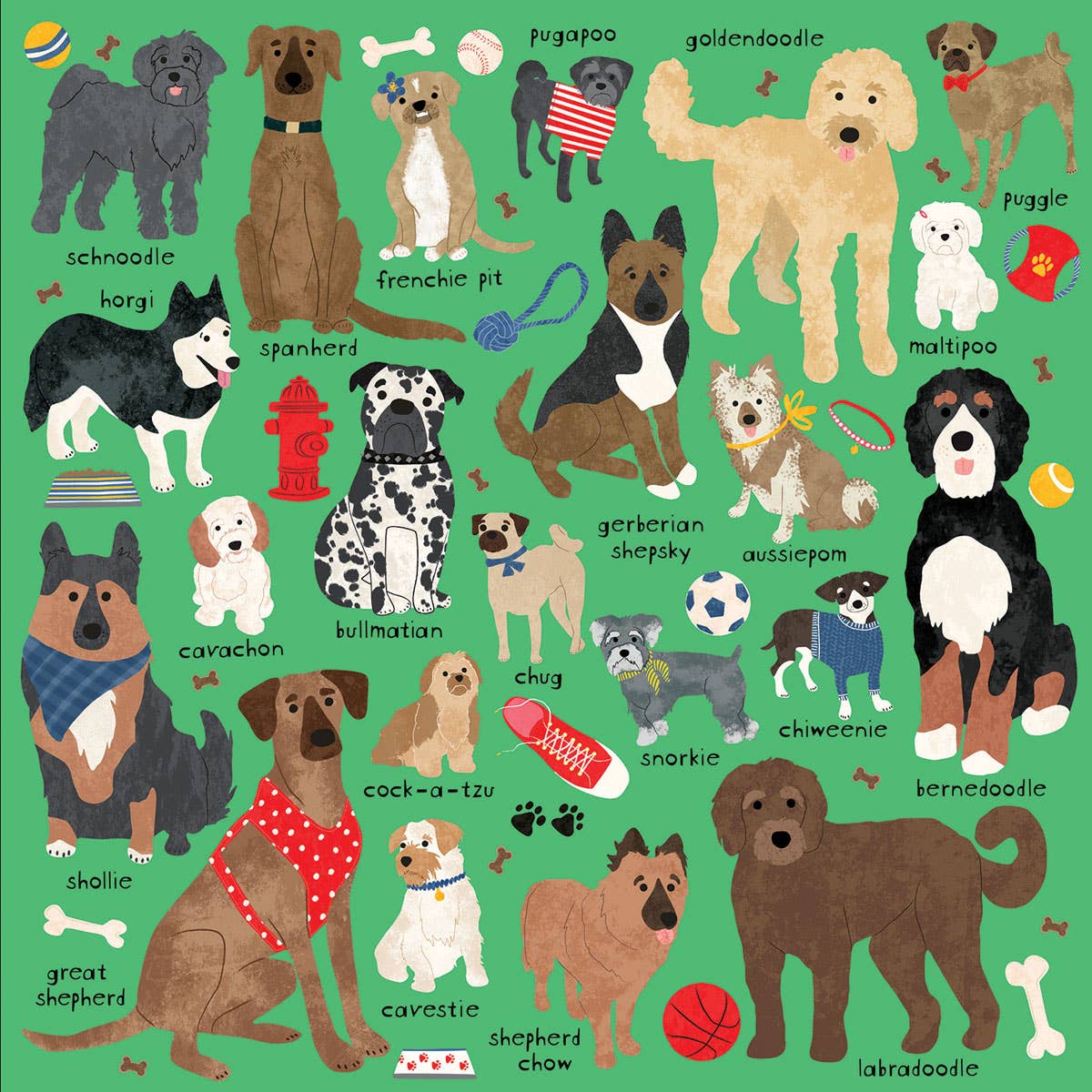 Mudpuppy 500 Pc Puzzle - Doodle Dogs
