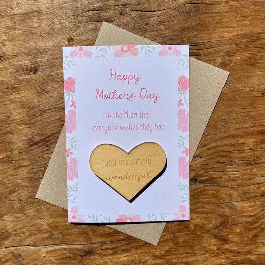 Mothers Day Gift with Wooden Magnet