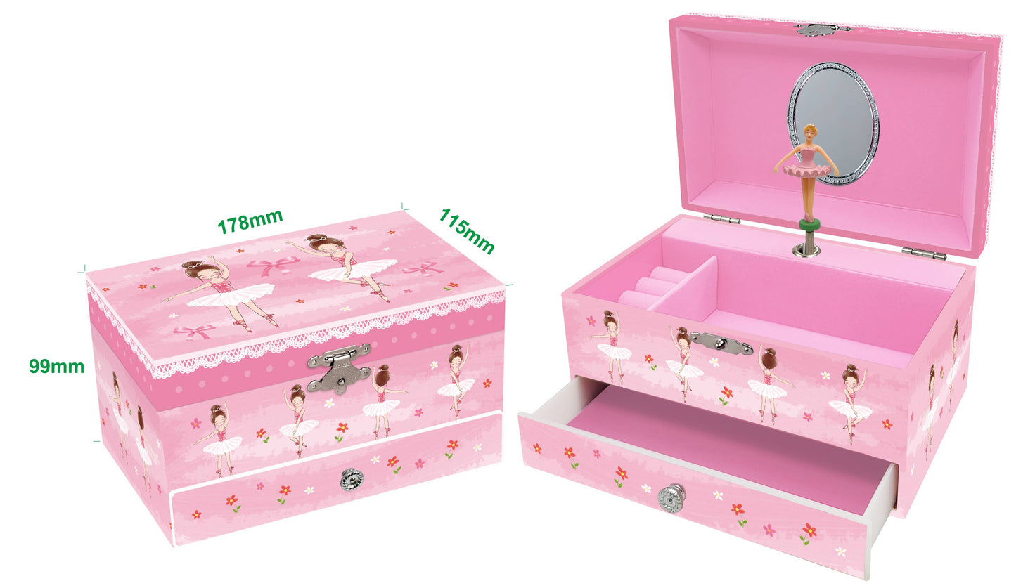 Dual Ballerina Musical Jewelry Box