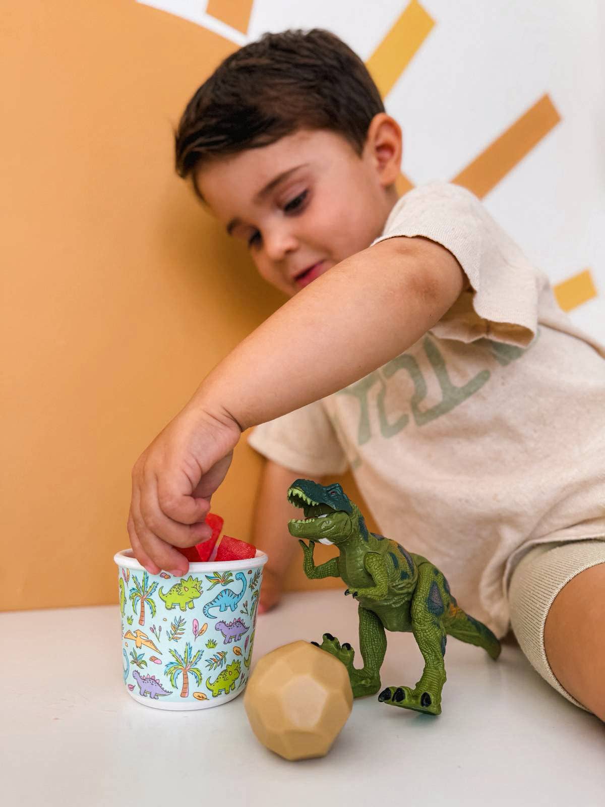 Snack-a-Saurus Bamboo-Based SNACK POT