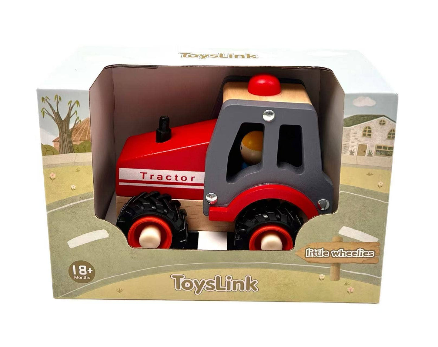 Sturdy Wooden Tractor Toy for Kids