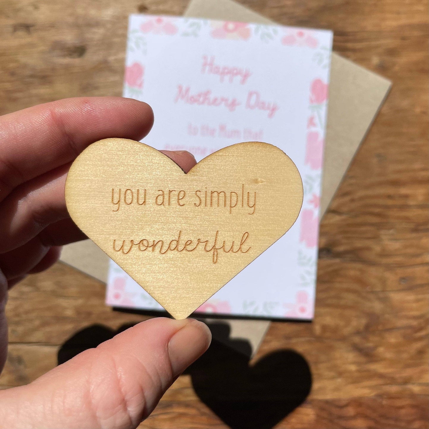 Mothers Day Gift with Wooden Magnet