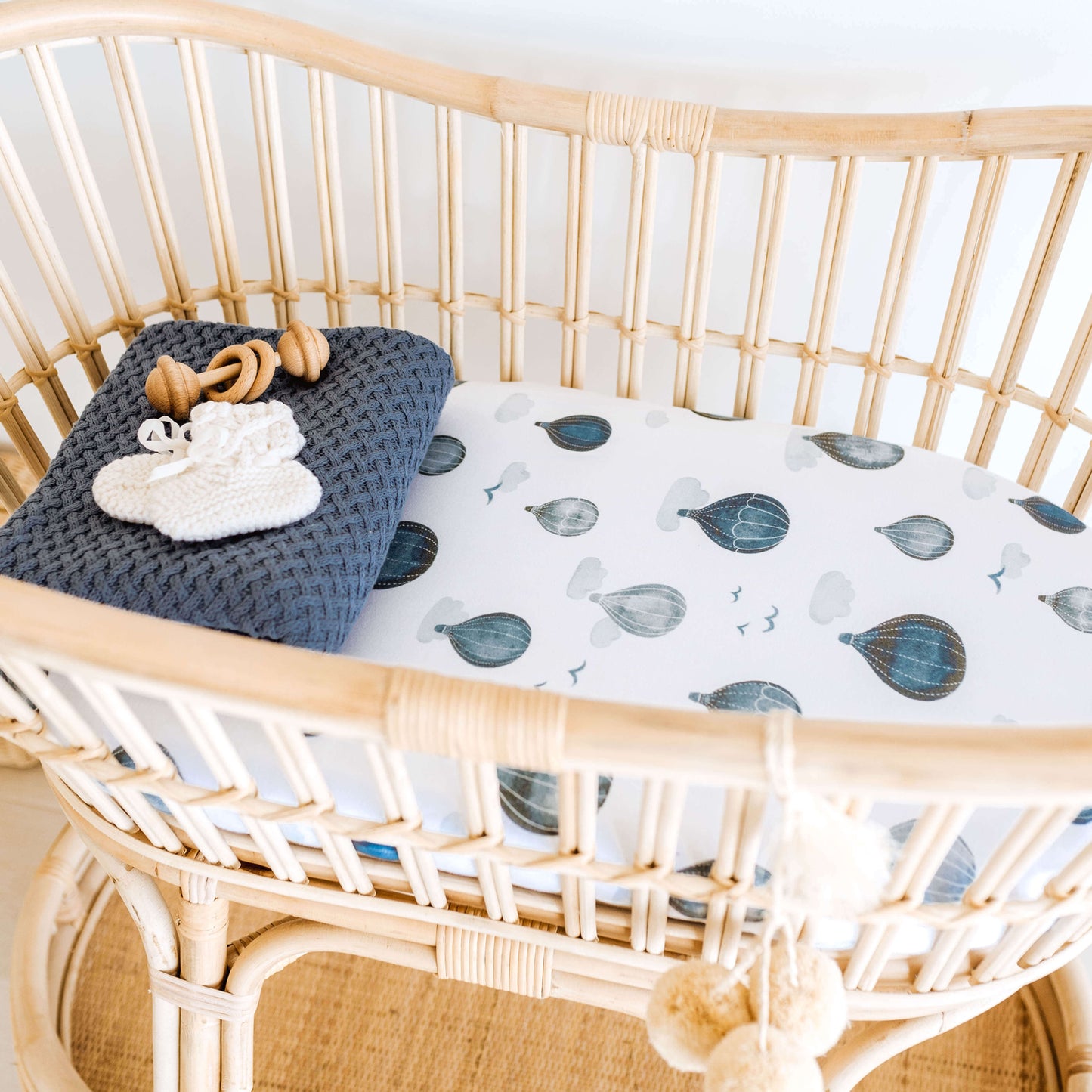 Cloud Chaser Fitted Bassinet Sheet/Change Pad Cover