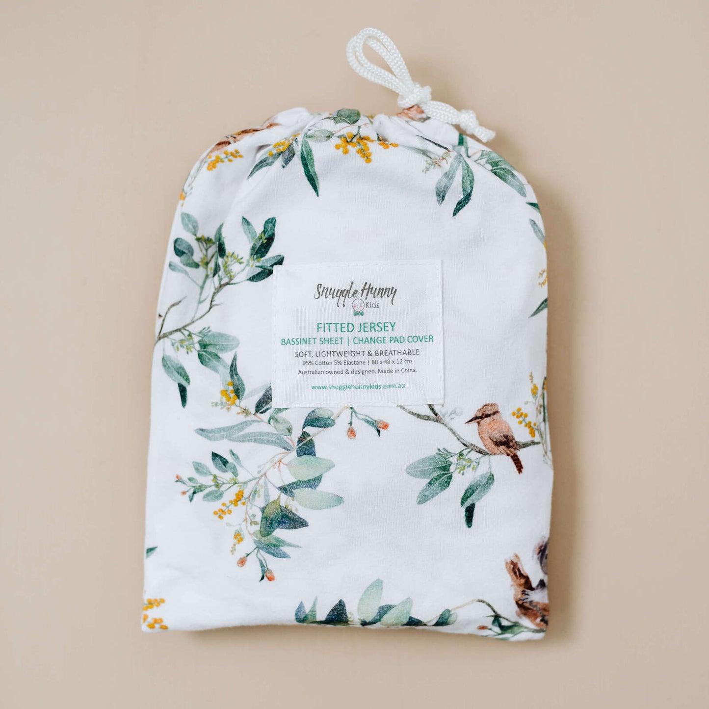 Eucalypt Fitted Bassinet Sheet/Change Pad Cover