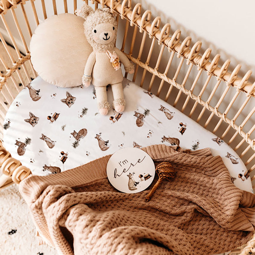 Fox Fitted Bassinet Sheet/Change Pad Cover