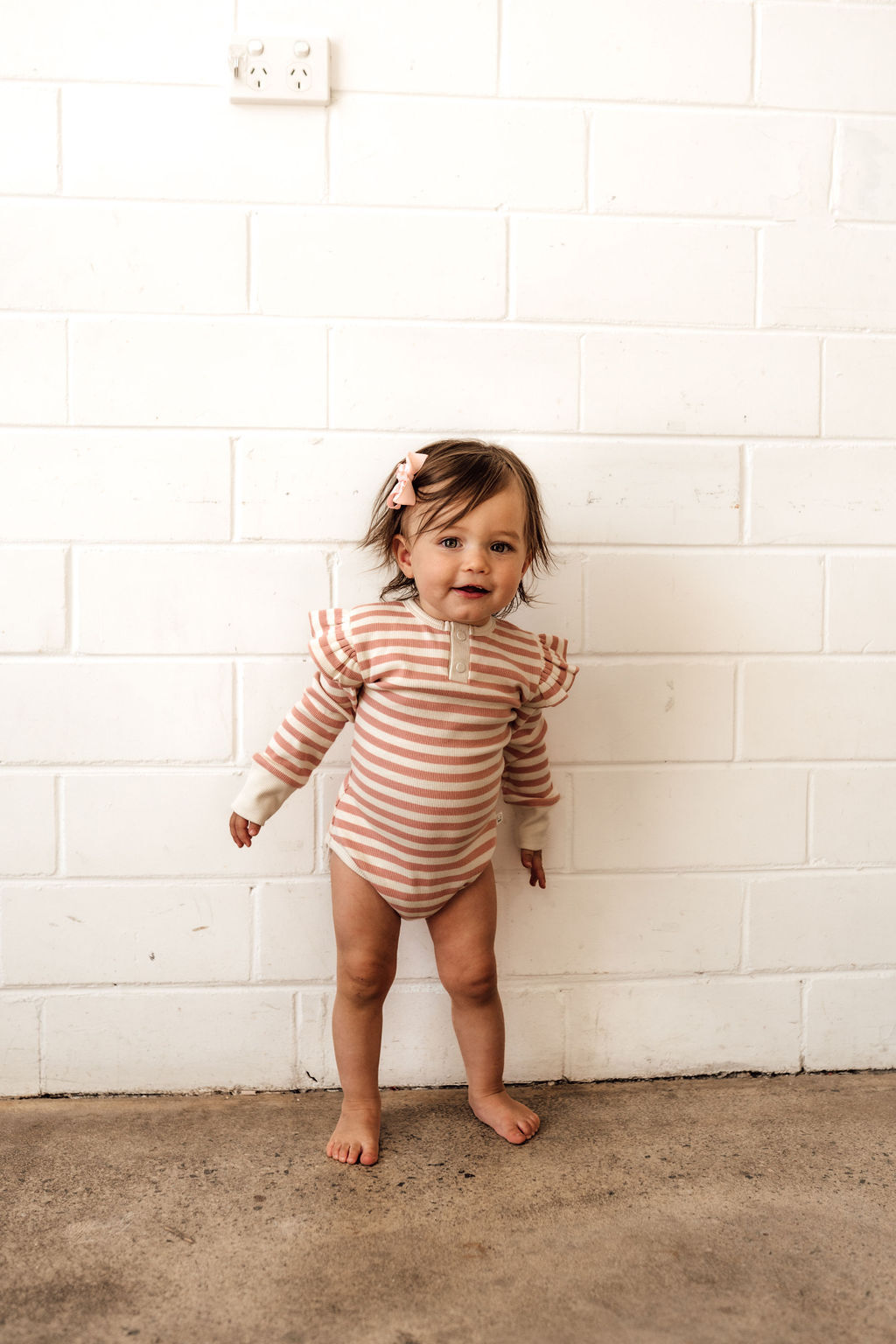 Rose Stripe Organic Bodysuit