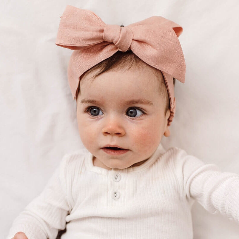 Rust Linen Headbow Wrap