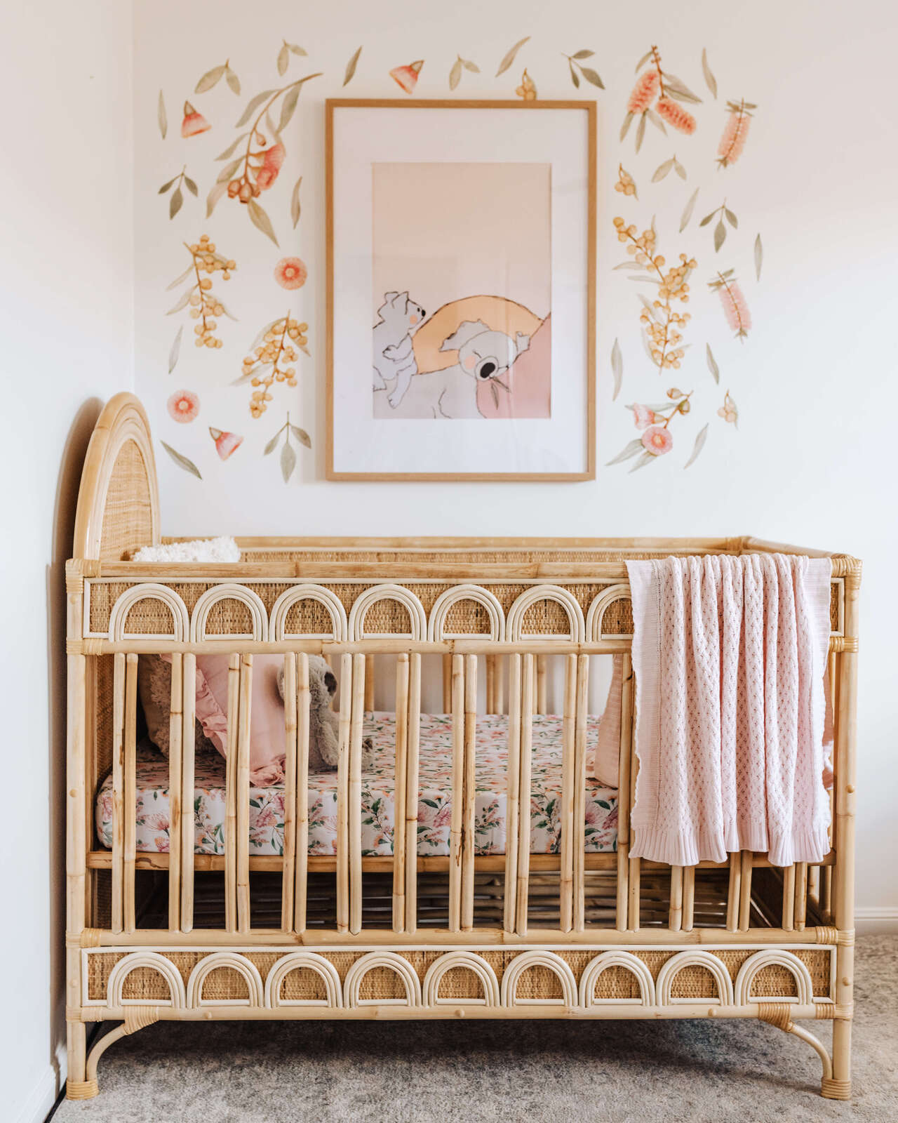 Wattle Fitted Cot Sheet