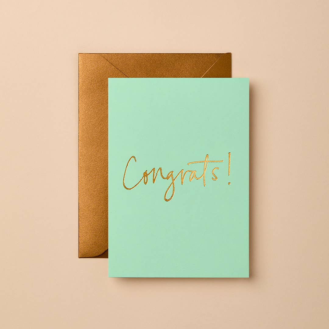 Congratulations Card | Modern Gold Foil Stationery