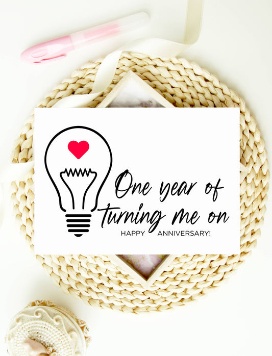 Funny First Anniversary Card for Boyfriend from Girlfriend