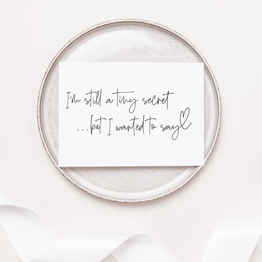 Pregnancy Announcement Card - Tiny Secret