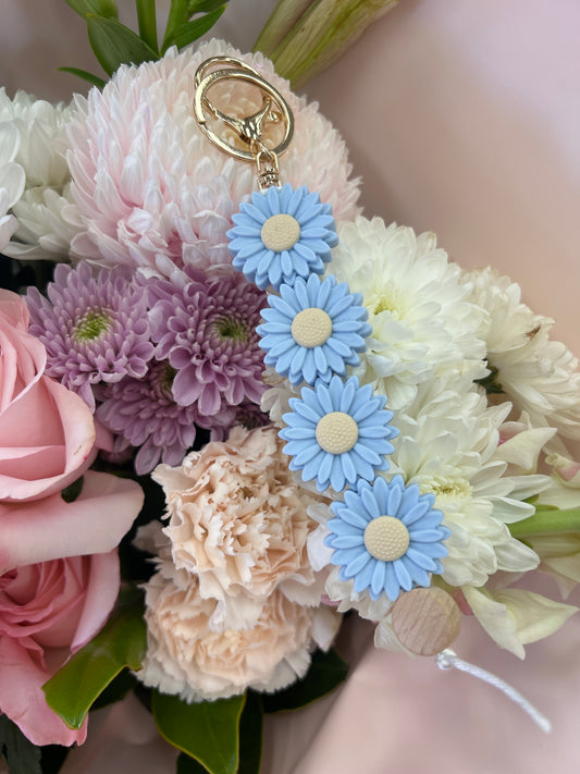 Blue Flower Keychain