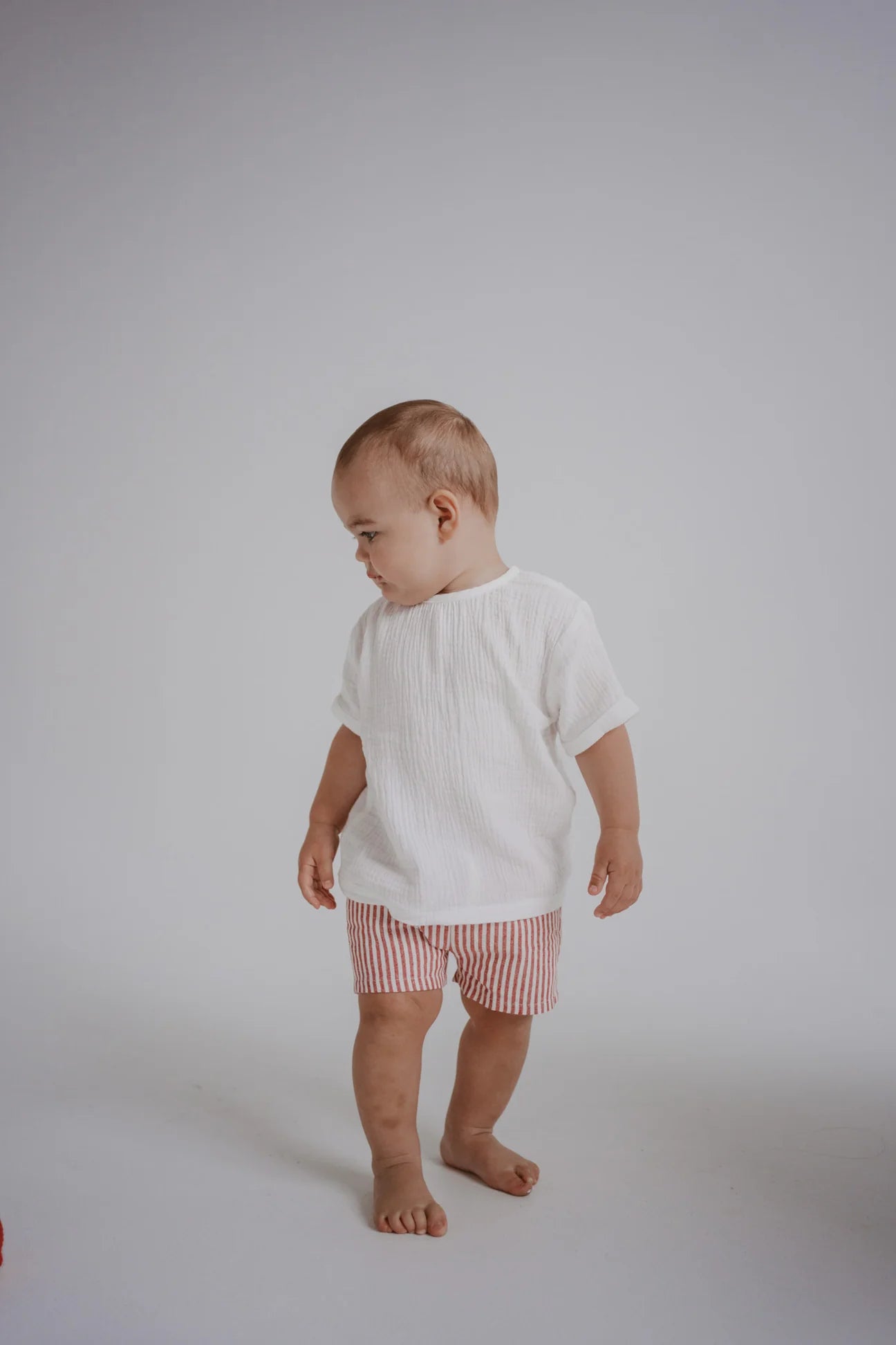 Kid's Candy Stripe Shorts - Red