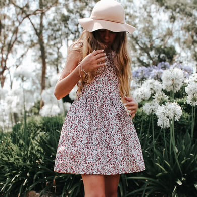 Girls Ellie Dress - Pink Petite Floral