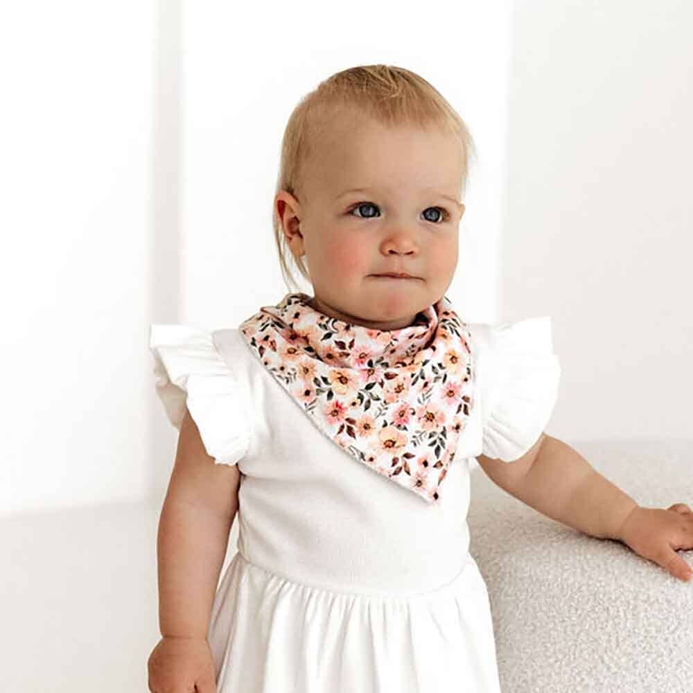 Spring Floral Organic Dribble Bib