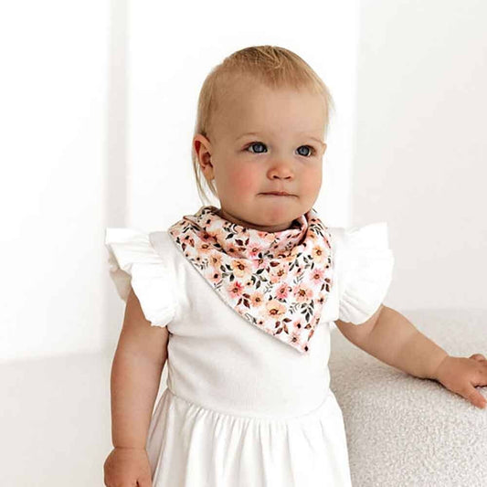 Spring Floral Organic Dribble Bib