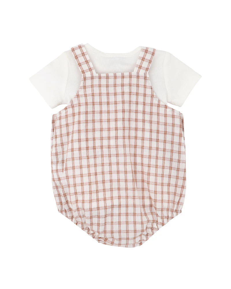 CLAYTON CHECK SHEEP BODYSUIT 2 PIECE SET
