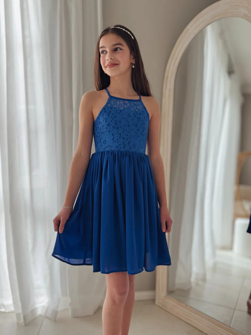 Norah Royal Blue Girls Dress