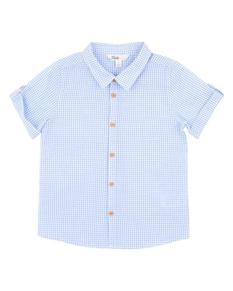 Roman Blue Check SS Shirt