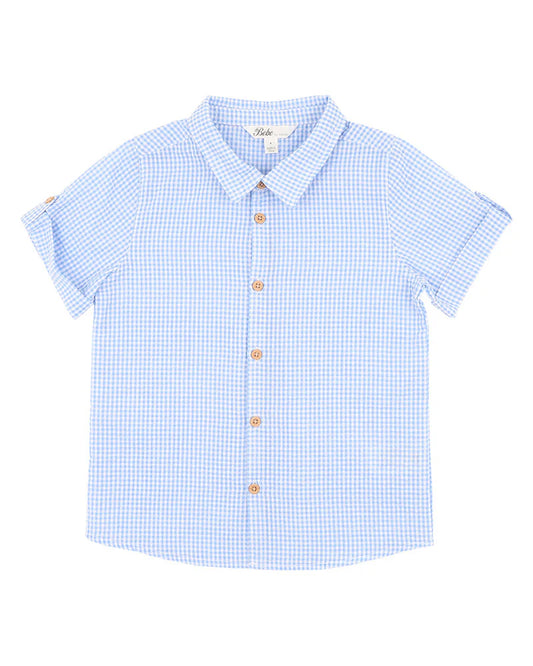 Roman Blue Check SS Shirt