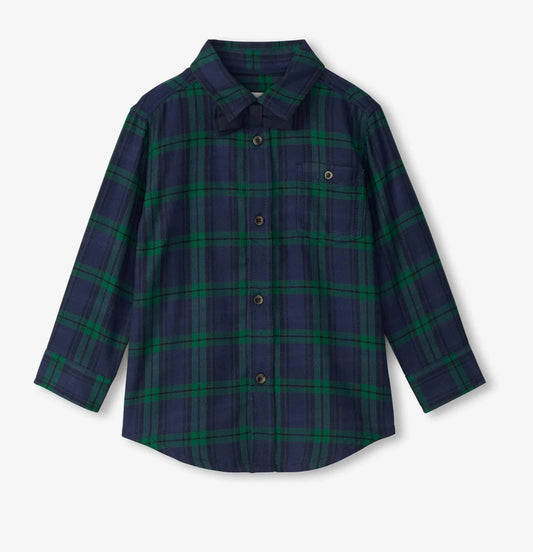 Boys Blackwatch Plaid Button Down Shirt