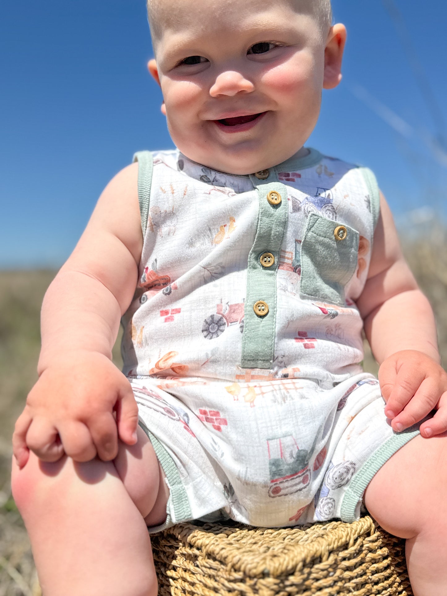 CLAYTON PRINT SHEEP ROMPER