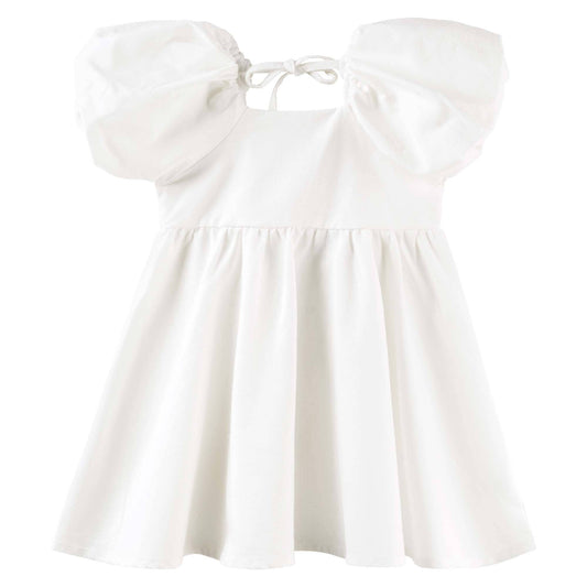 Grace Linen Baby Dress - Ecru