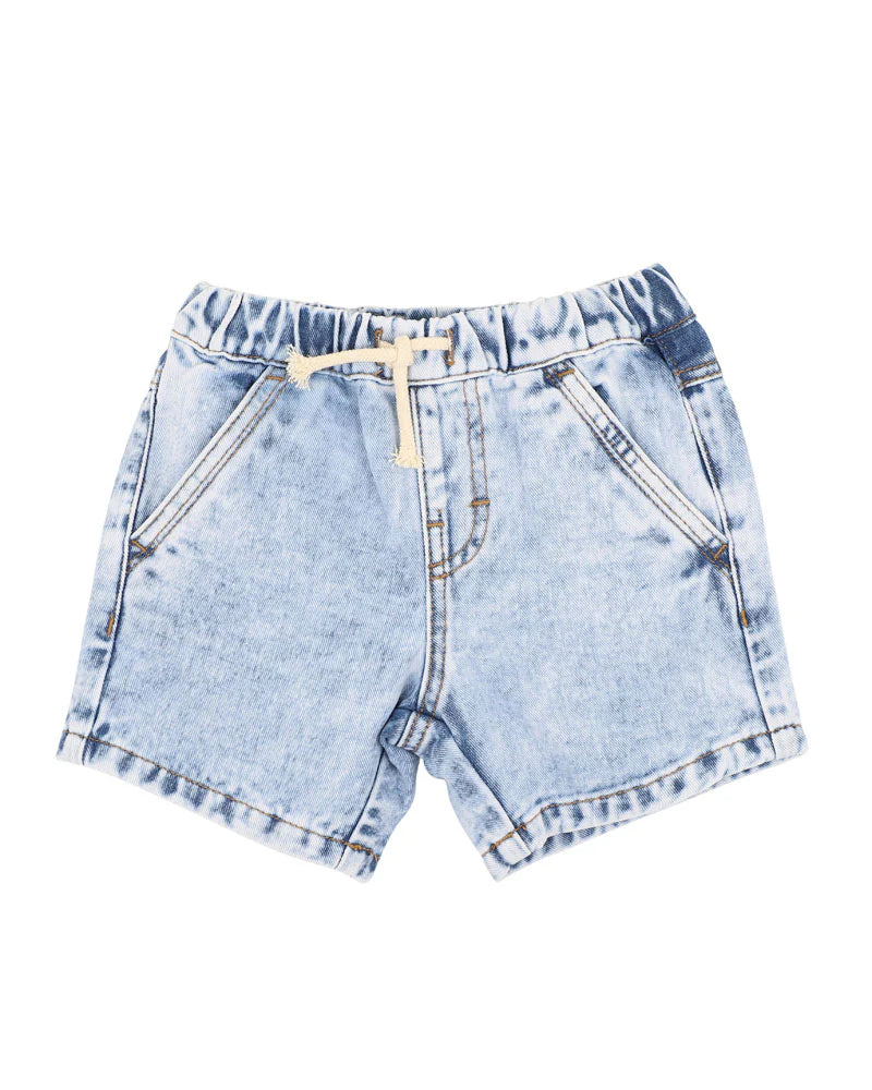 BOYS ACID WASH DENIM SHORTS 3-7 YRS